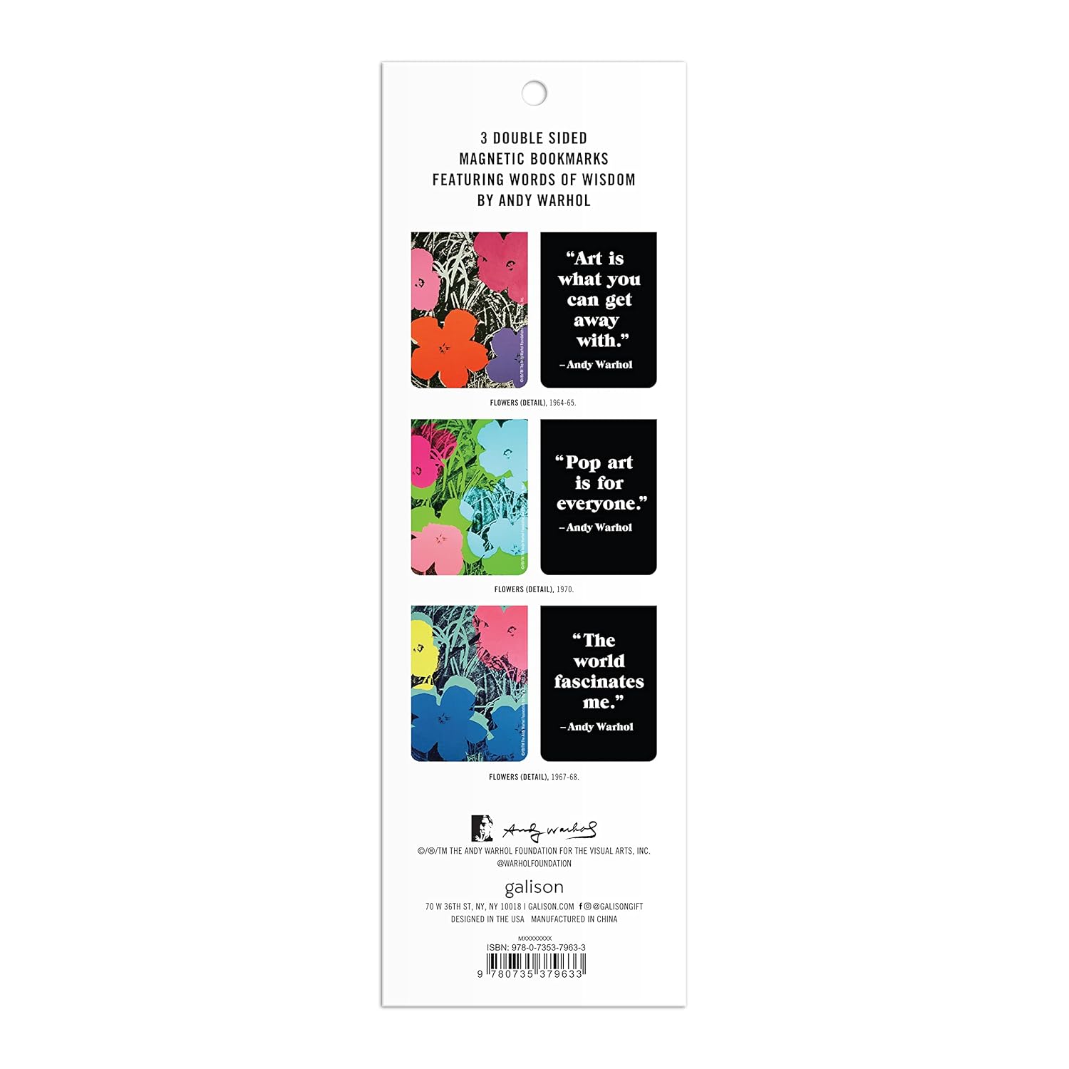 Andy Warhol Flowers Magnetic Bookmarks by Warhol. Andy 20 9780735379633_1_23ef91cb-9cb9-4478-8c57-fe57bc0dcd3e