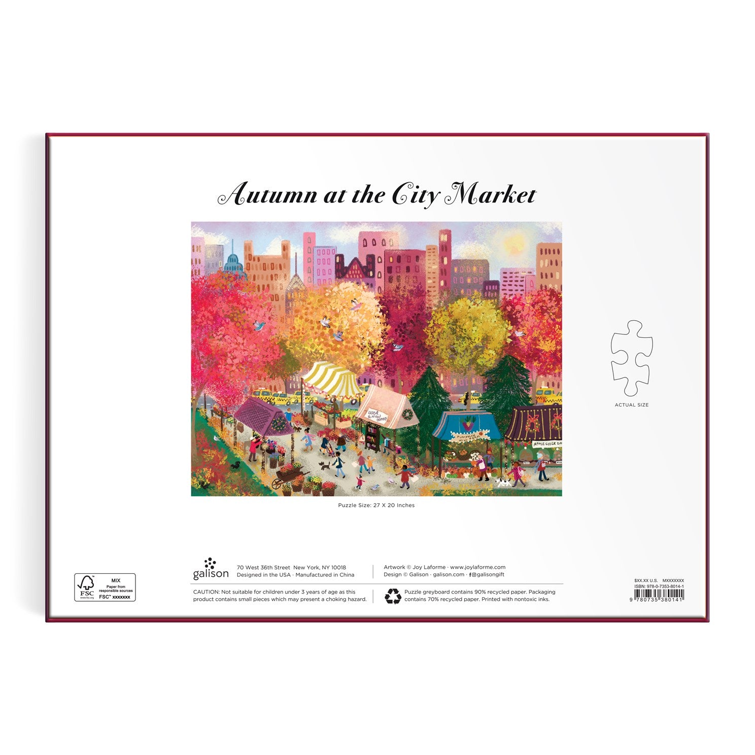 Autumn at the City Market 1000-Piece Jigsaw Puzzle by LaForme. Joy