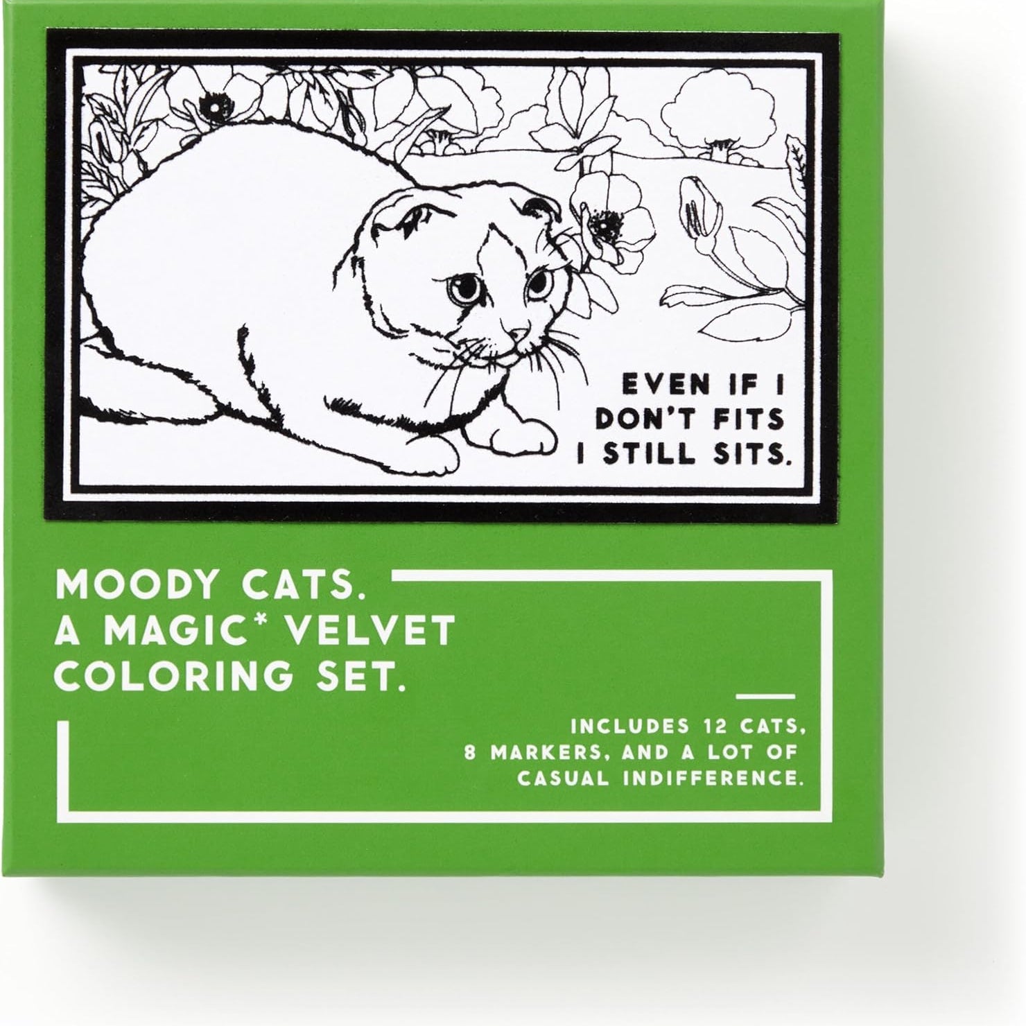 Moody Cats Velvet Coloring Set by Brass Monkey 9780735381223