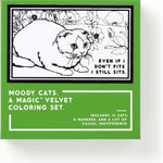Moody Cats Velvet Coloring Set by Brass Monkey 9780735381223