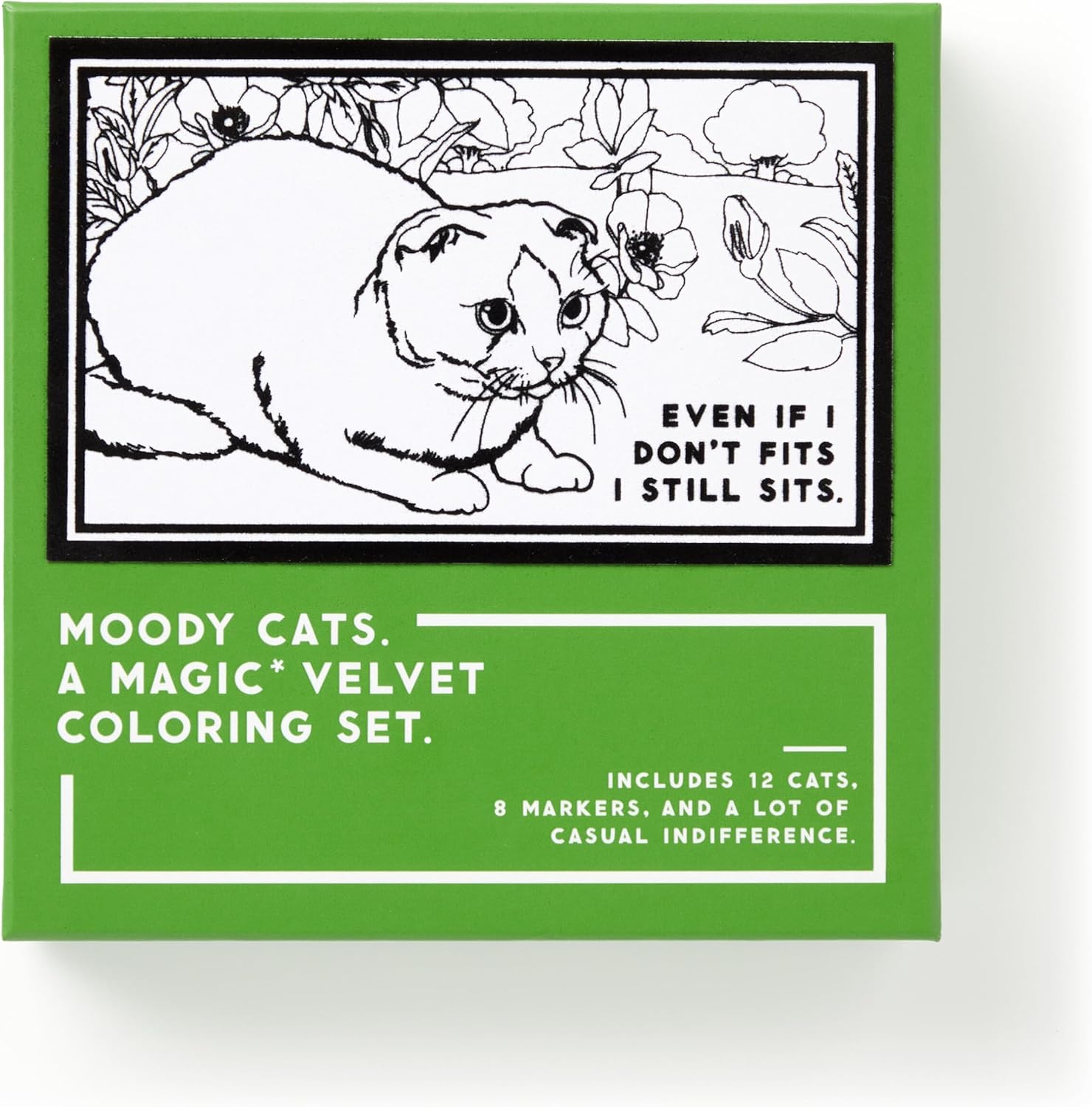 Moody Cats Velvet Coloring Set by Brass Monkey 9780735381223