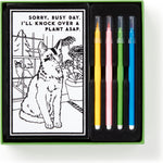 Moody Cats Velvet Coloring Set by Brass Monkey 9780735381223_1