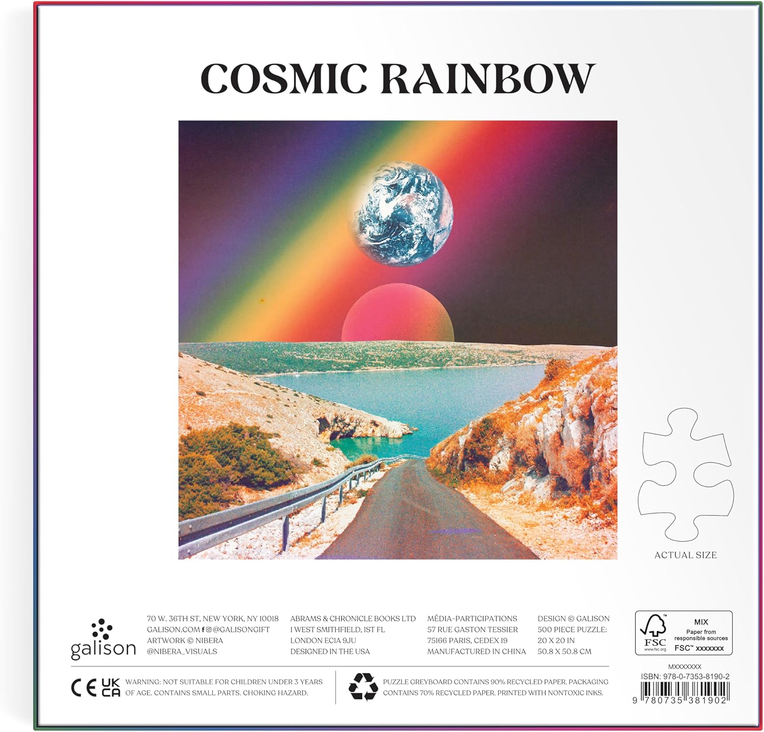 Cosmic Rainbow 500 Piece Jigsaw Puzzle - Galison 9780735381902_2
