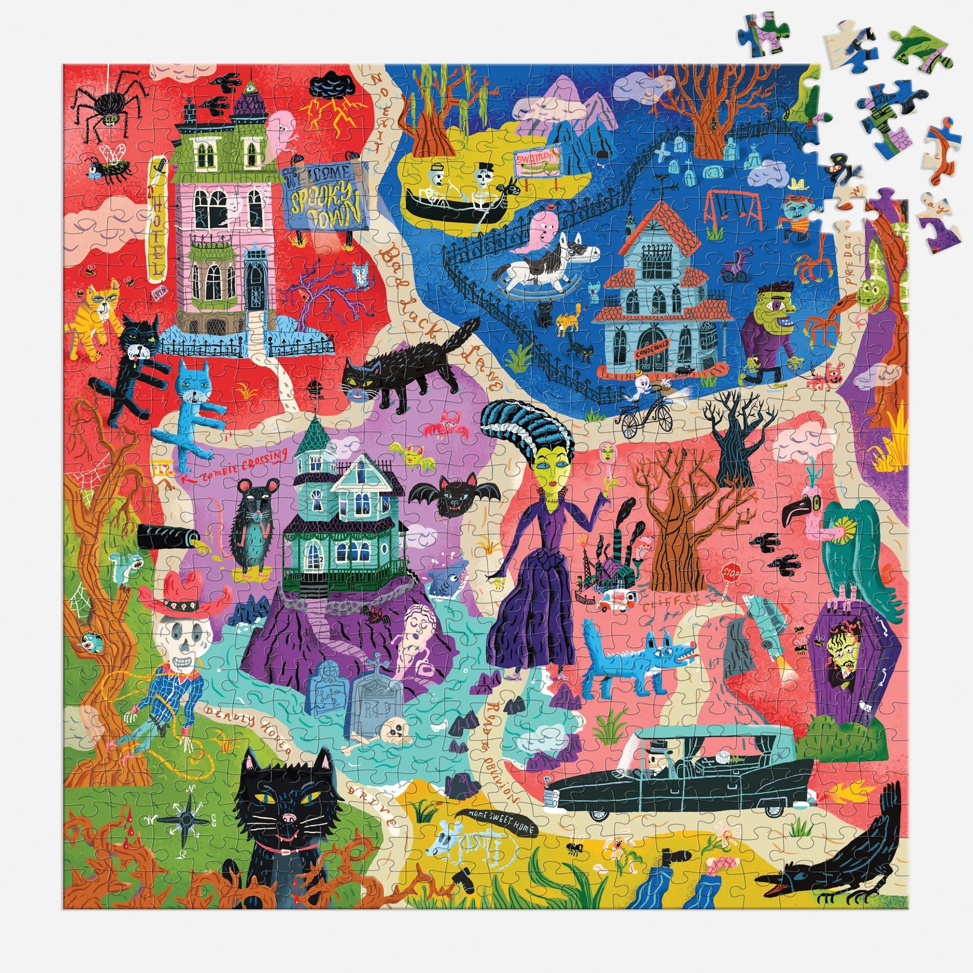 Welcome To Spooky Town 500 Piece Family Jigsaw Puzzle - Birdsong. Stephanie 9780735382343_1
