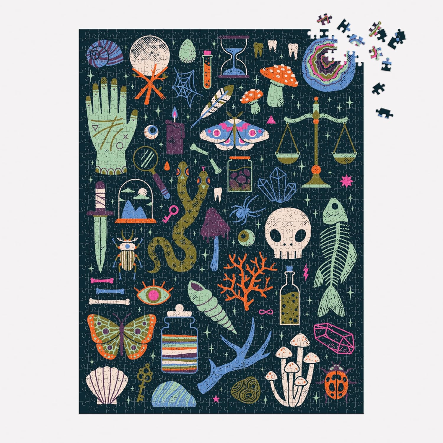 Occult And Curious 1000 Piece Glow In The Dark Jigsaw Puzzle - Chew. Camille 9780735382534_1