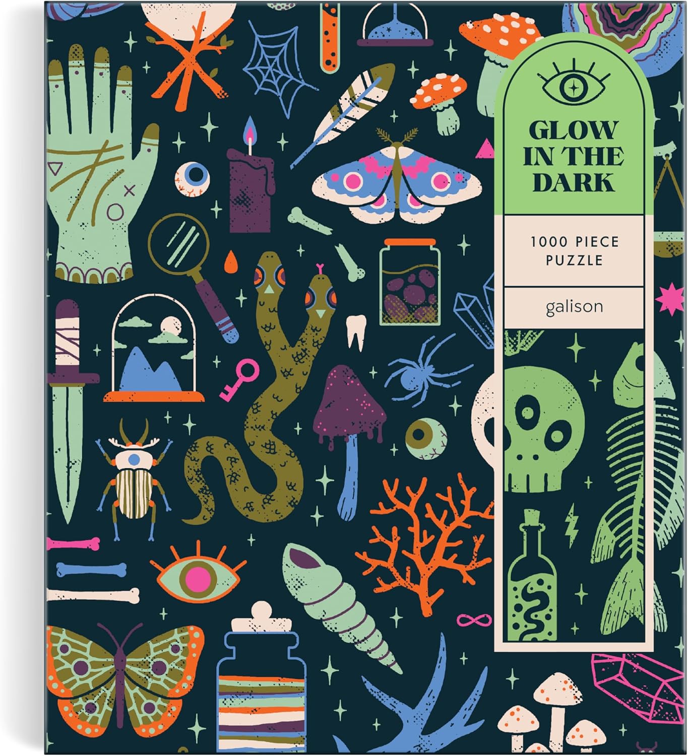 Occult And Curious 1000 Piece Glow In The Dark Jigsaw Puzzle - Chew. Camille 9780735382534_3