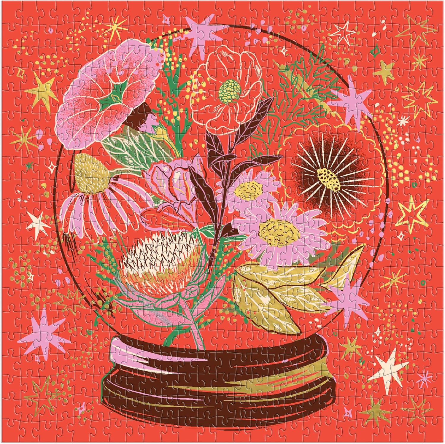 Flower Gazing 500 Piece Foil Jigsaw Puzzle 9780735382831_1