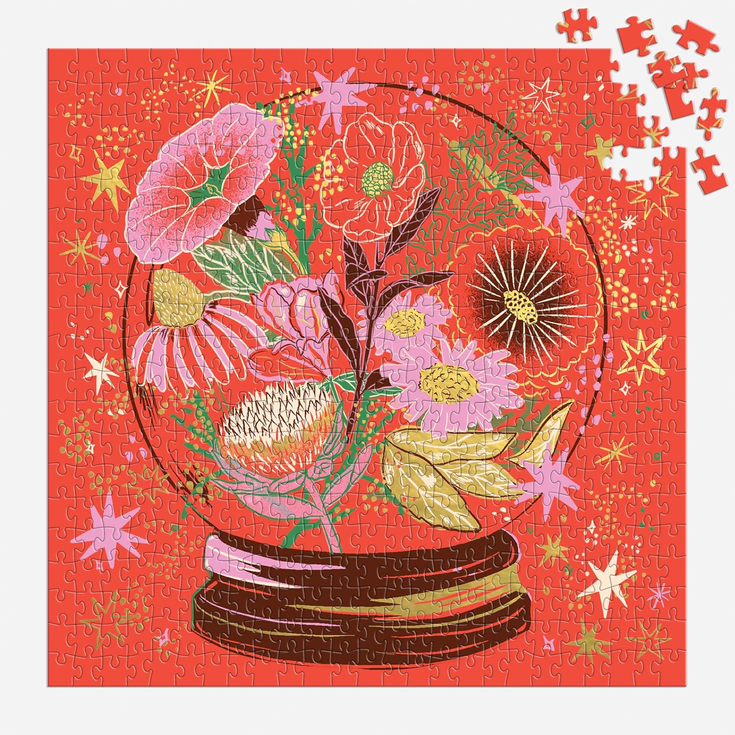 Flower Gazing 500 Piece Foil Jigsaw Puzzle 9780735382831_2