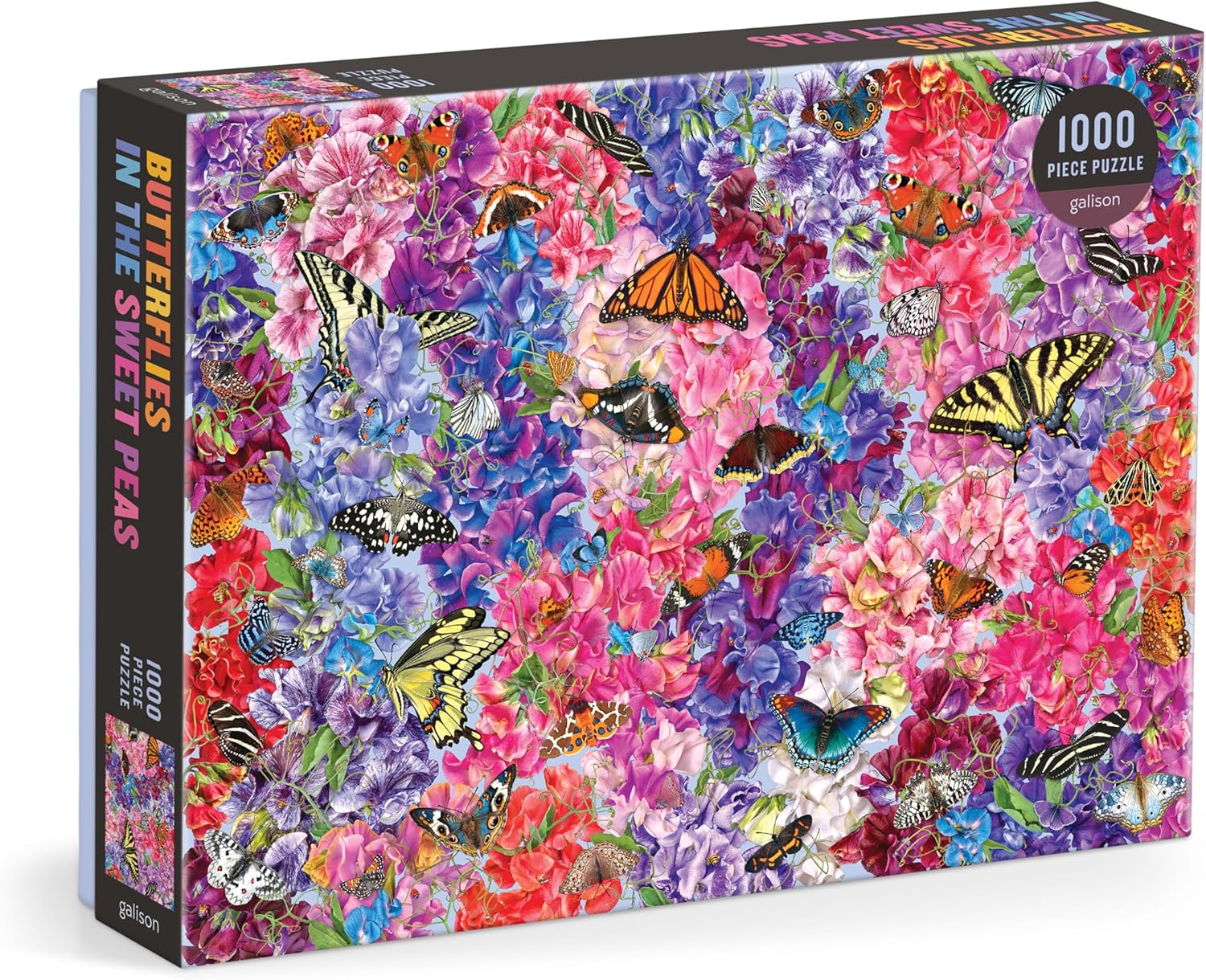 Butterflies In The Sweatpeas 1000 Piece Jigsaw Puzzle - Litten. Troy 9780735383357