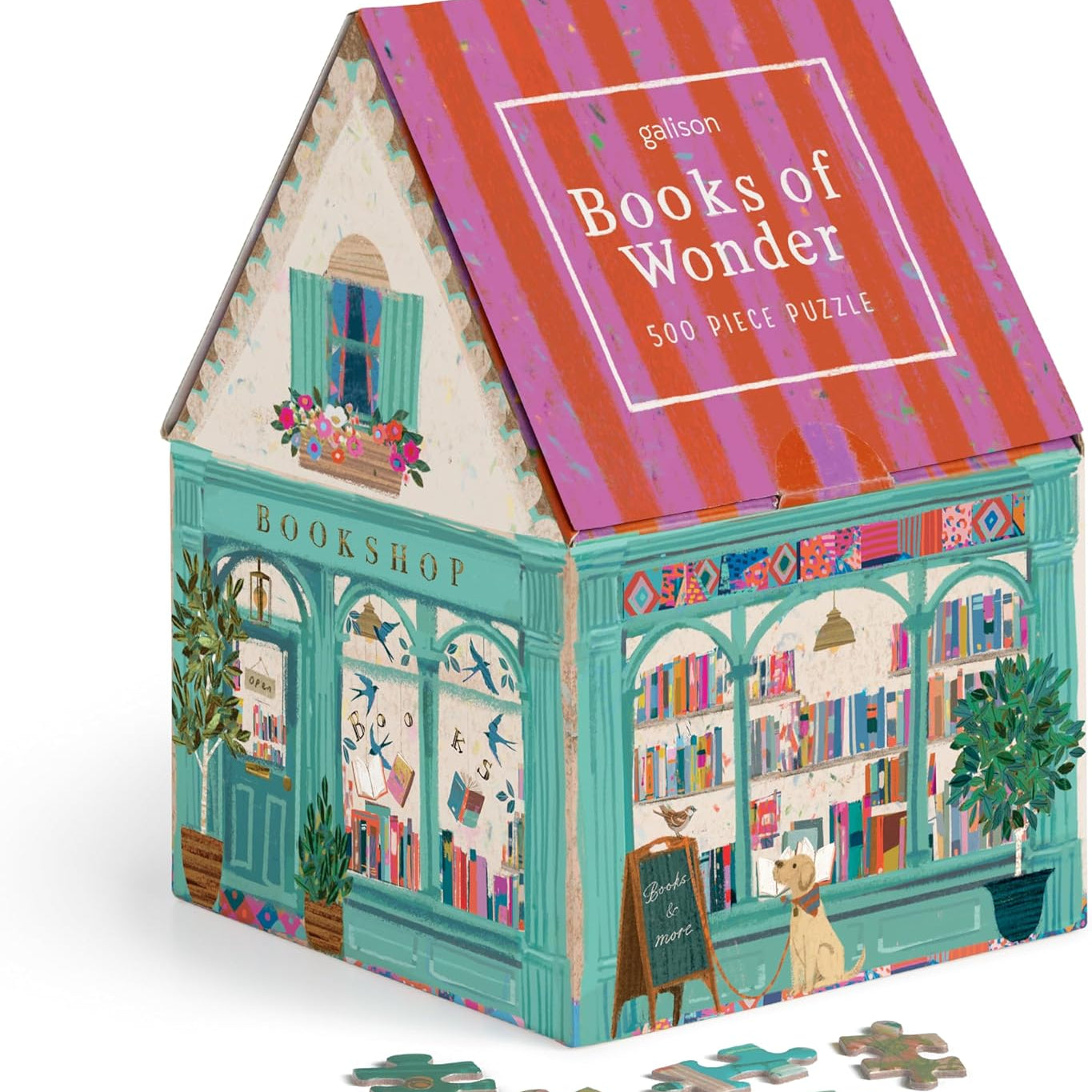 Books Of Wonder 500 Piece House Jigsaw Puzzle - Galison 9780735383548_2