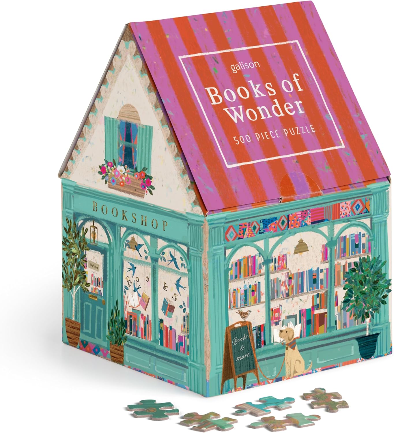 Books Of Wonder 500 Piece House Jigsaw Puzzle - Galison 9780735383548_2