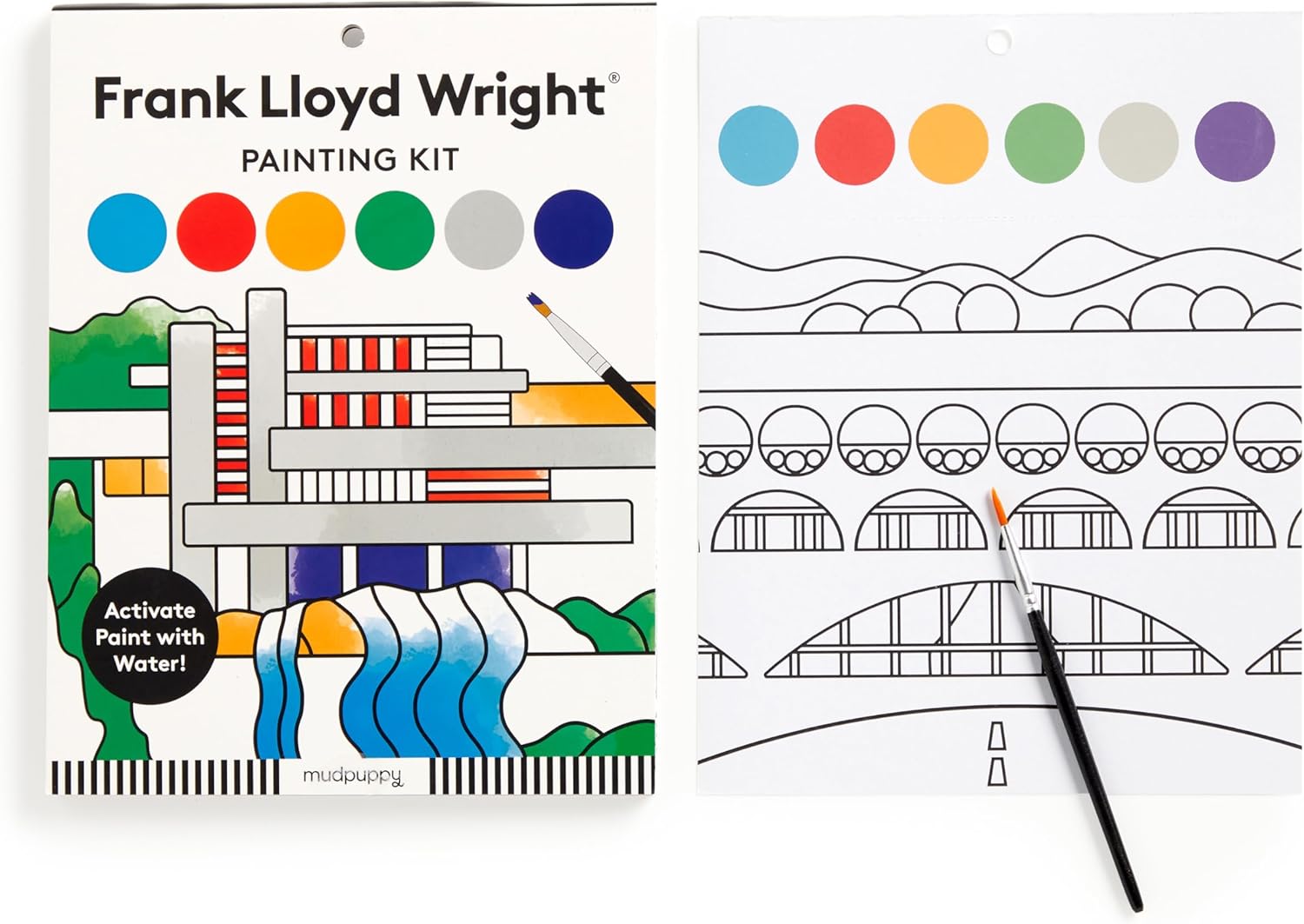 Frank Lloyd Wright Painting Kit by Mudpuppy 9780735383586_3