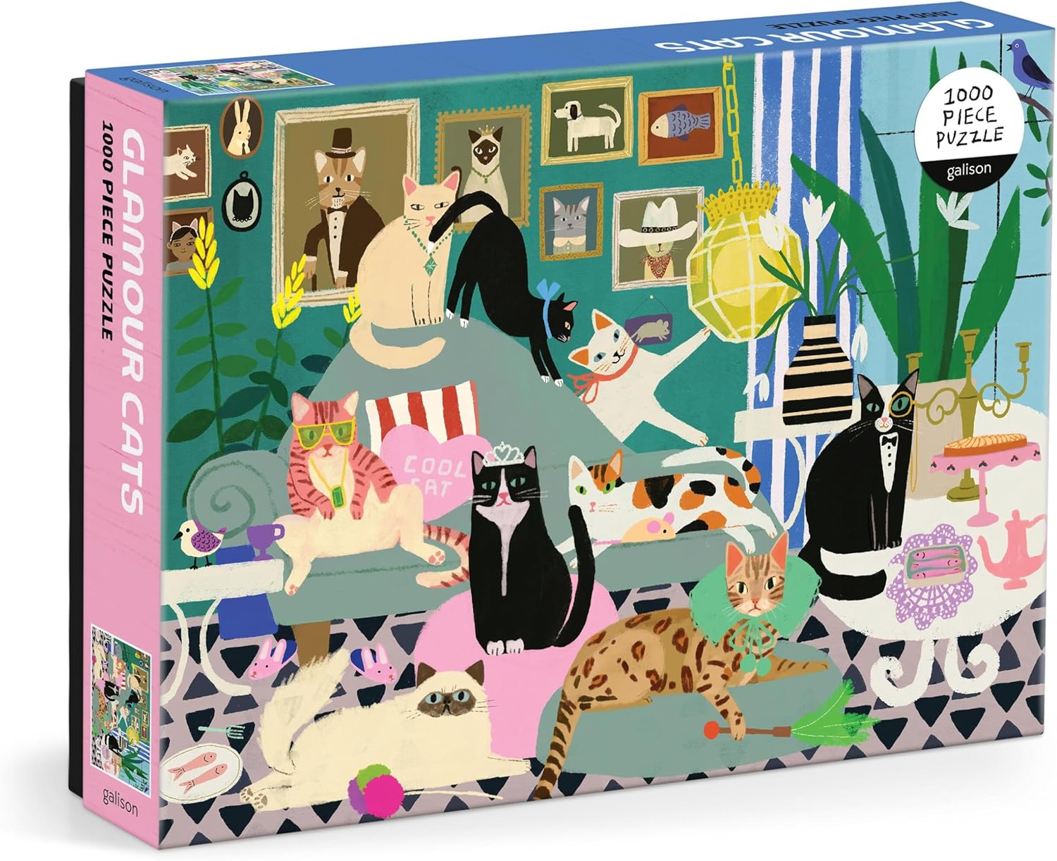 Glamour Cats 1000 Piece Jigsaw Puzzle - Galison 9780735384491