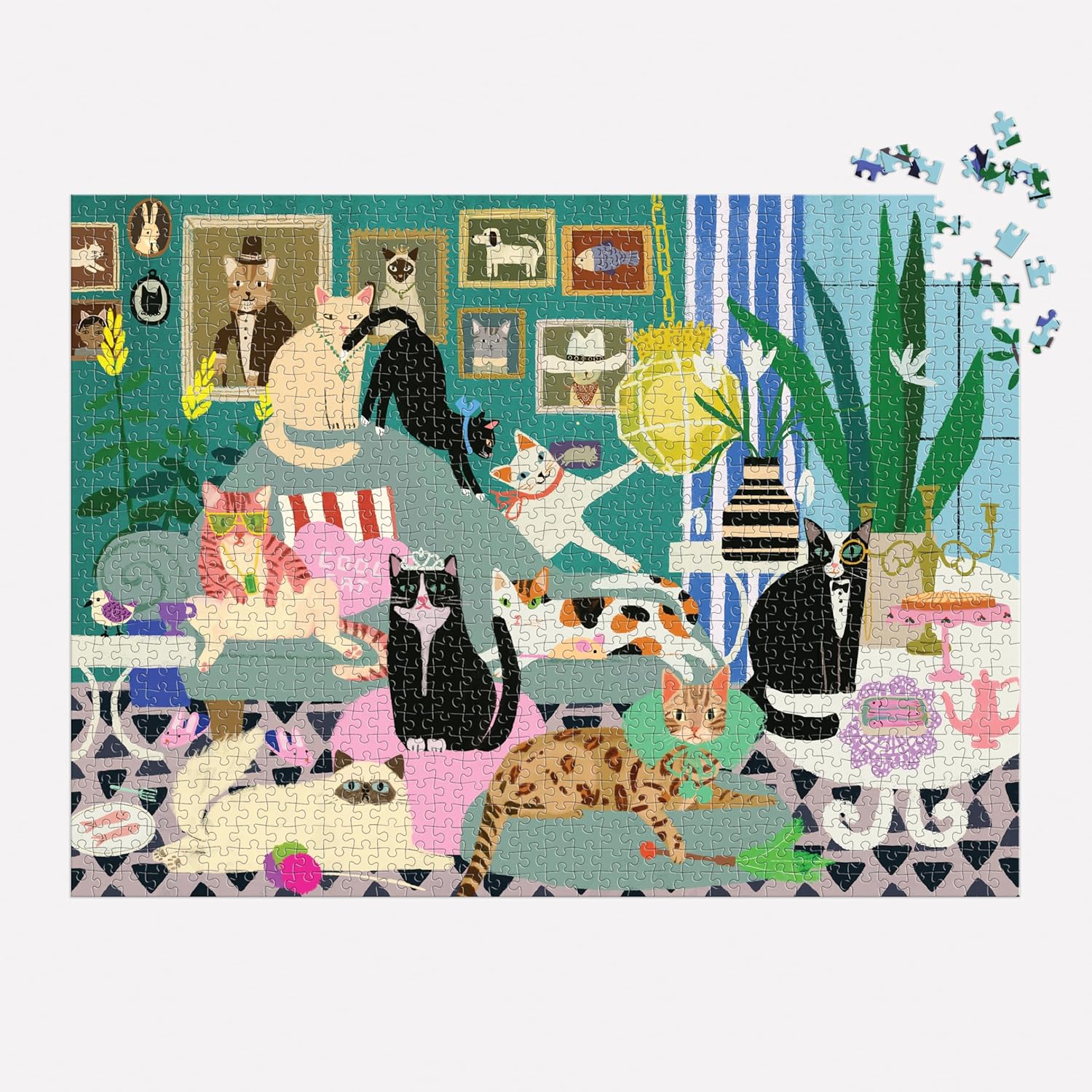 Glamour Cats 1000 Piece Jigsaw Puzzle - Galison 9780735384491_1