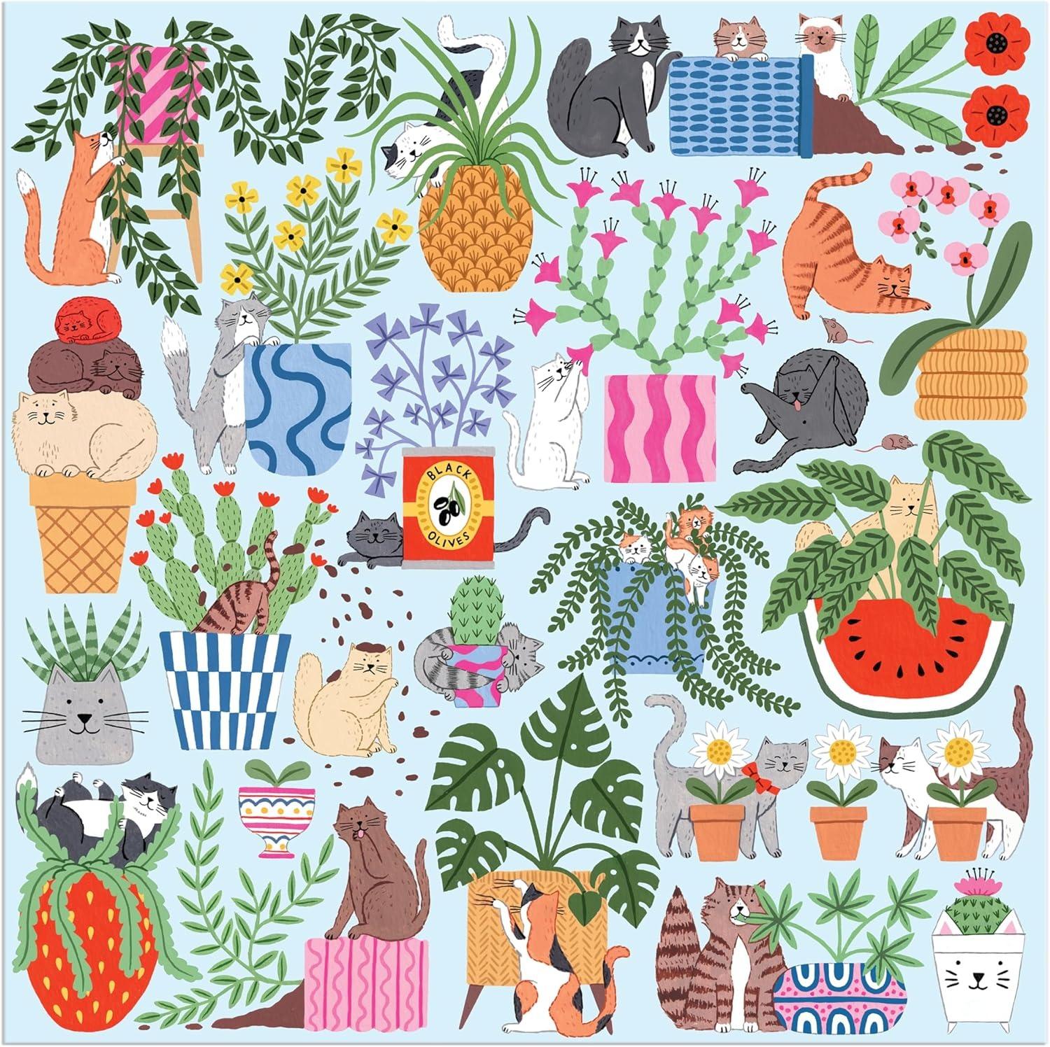 Cats In The Houseplants 500 Piece Jigsaw Puzzle - Galison 9780735384538