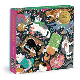 Catmas Chaos 500 Piece Foil Jigsaw Puzzle - Galison 9780735385962