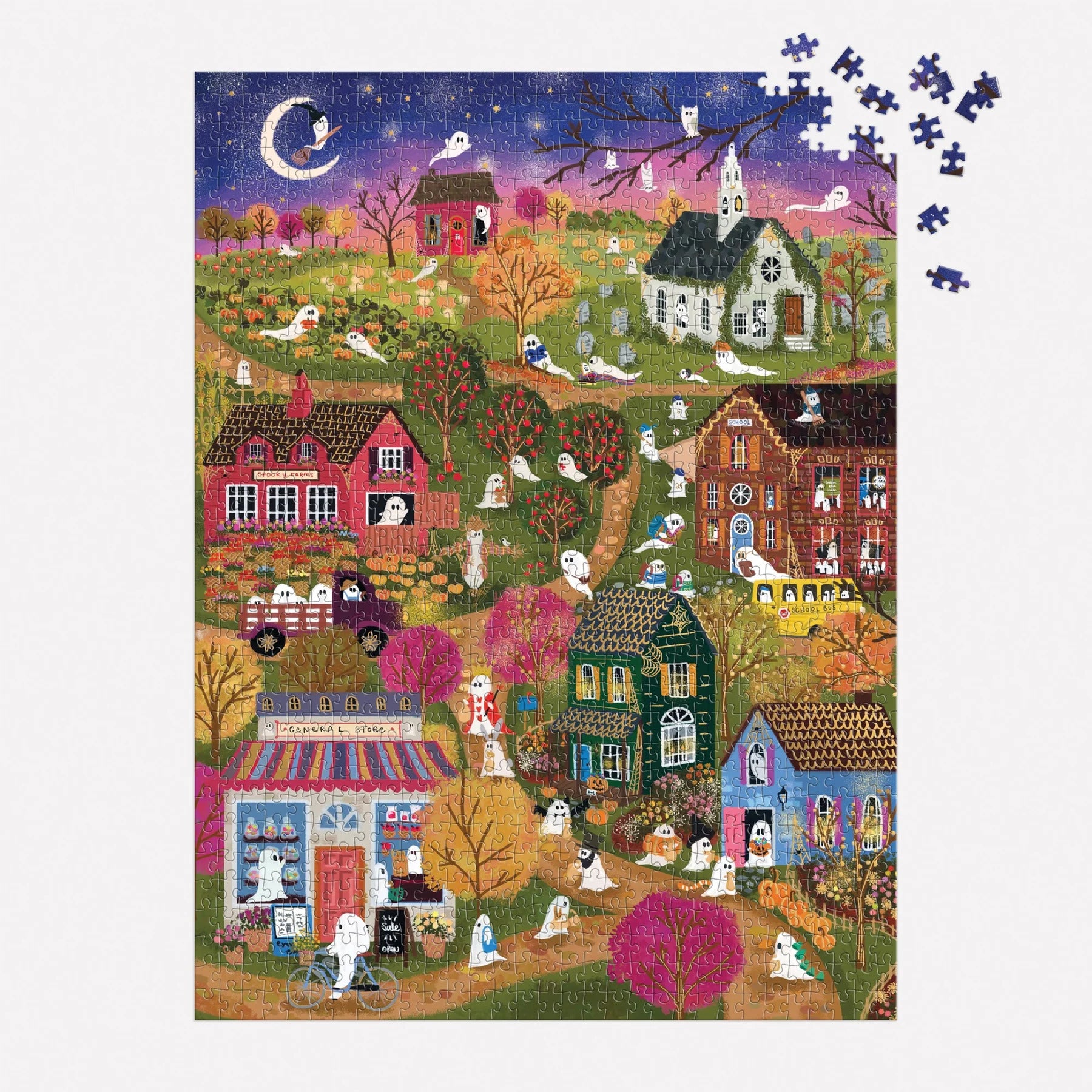 Spooky Village 1000 Piece Foil Jigsaw Puzzle - Laforme. Joy 9780735386075_1