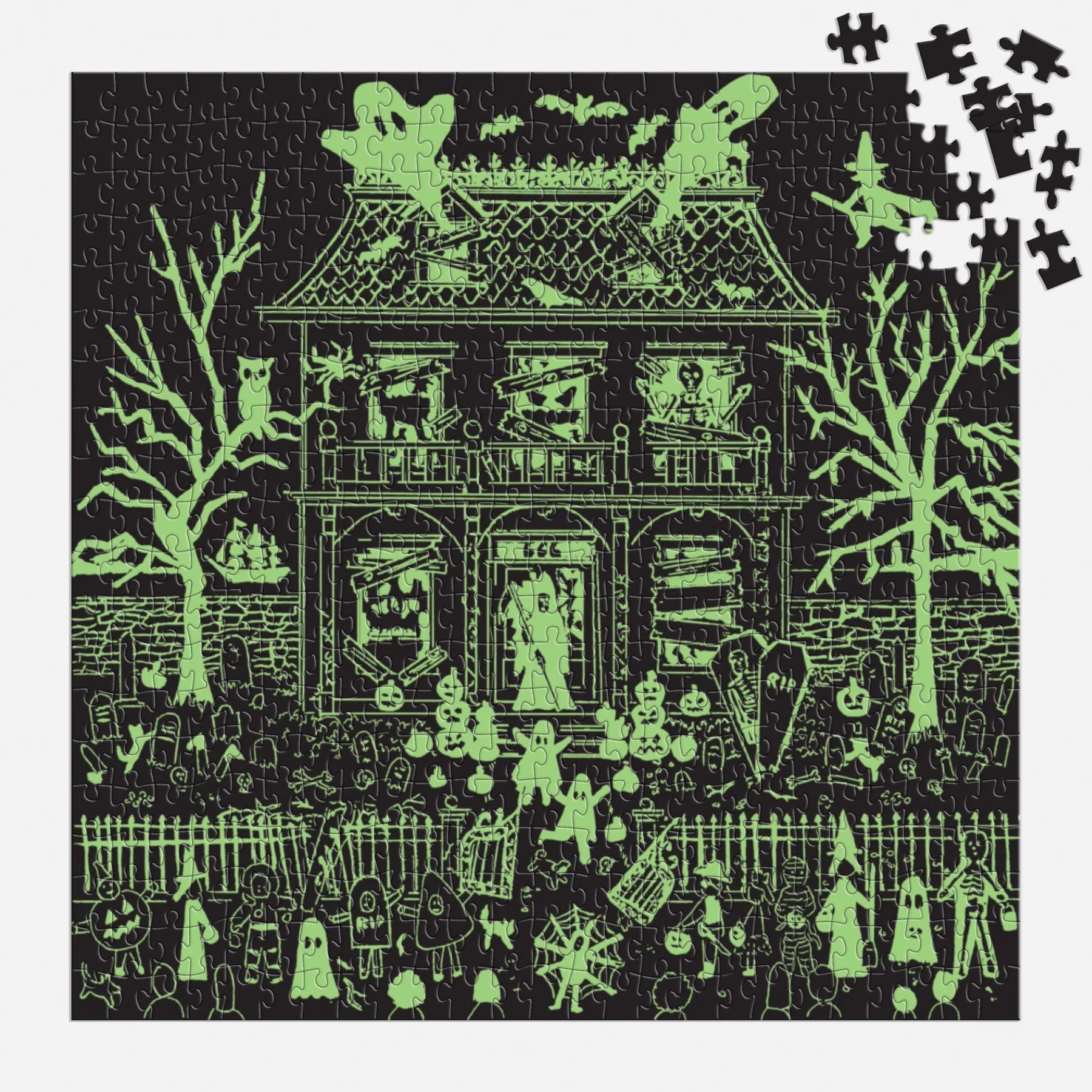 Haunted House 500 Piece Glow In The Dark Jigsaw Puzzle - Storrings. Michael 9780735386129_1