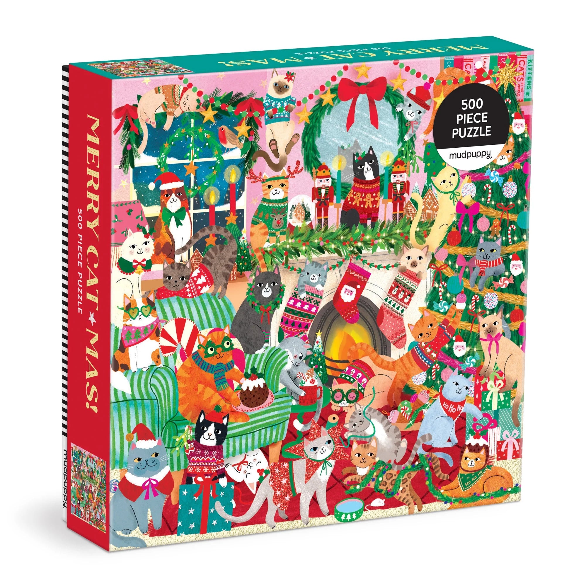 Merry Catmas! 500 Piece Jigsaw Puzzle - Mudpuppy 9780735386310