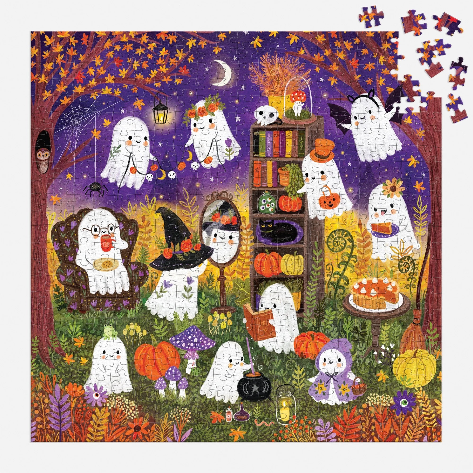 Ghostly Gathering 500 Piece Family Jigsaw Puzzle - Mudpuppy 9780735386648_1