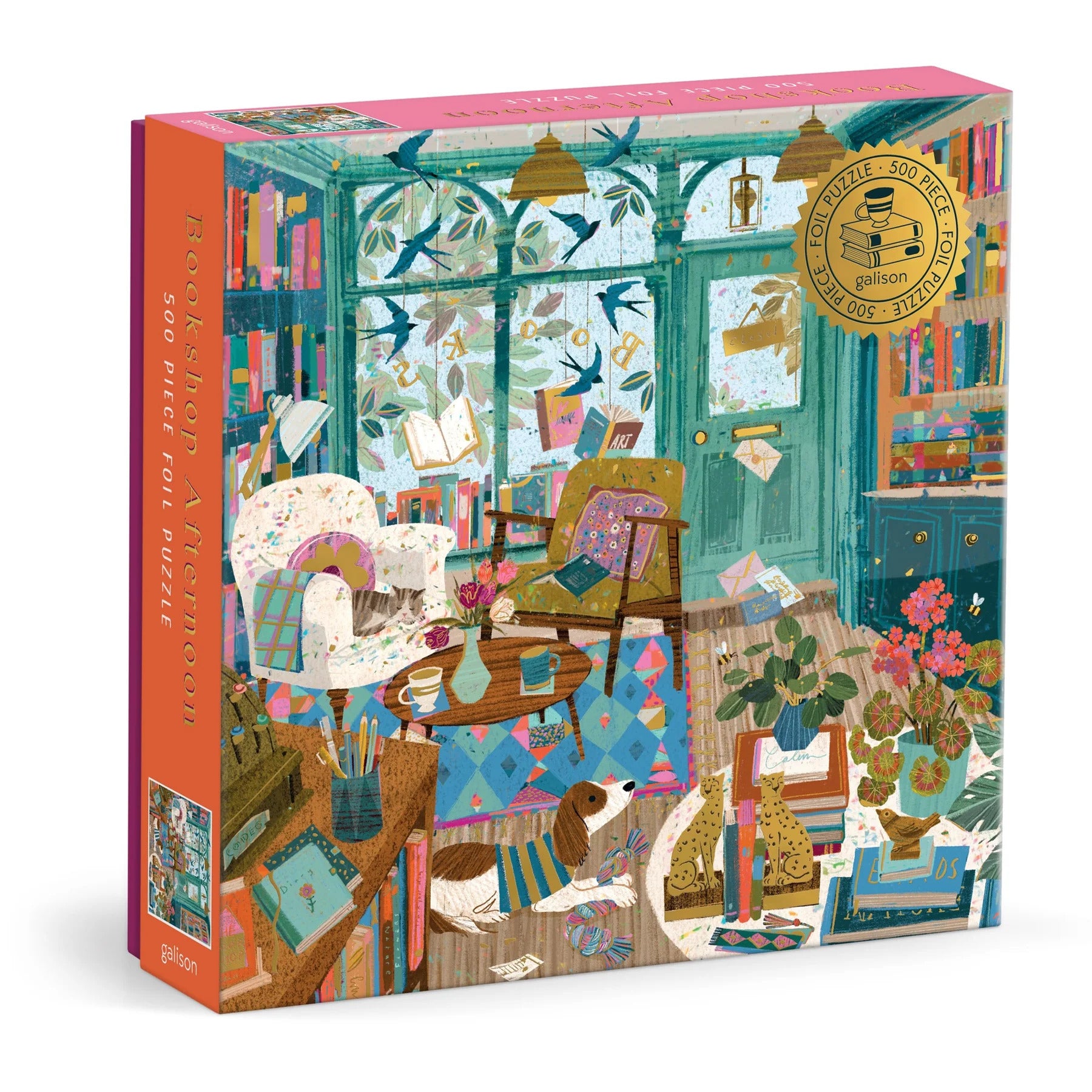 Bookshop Afternoon 500 Piece Foil Jigsaw Puzzle - Galison 9780735386808