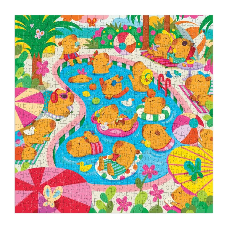 Capybara Pool Day 500 Piece Jigsaw Puzzle - Nelson. Valerie 20 9780735387652_1