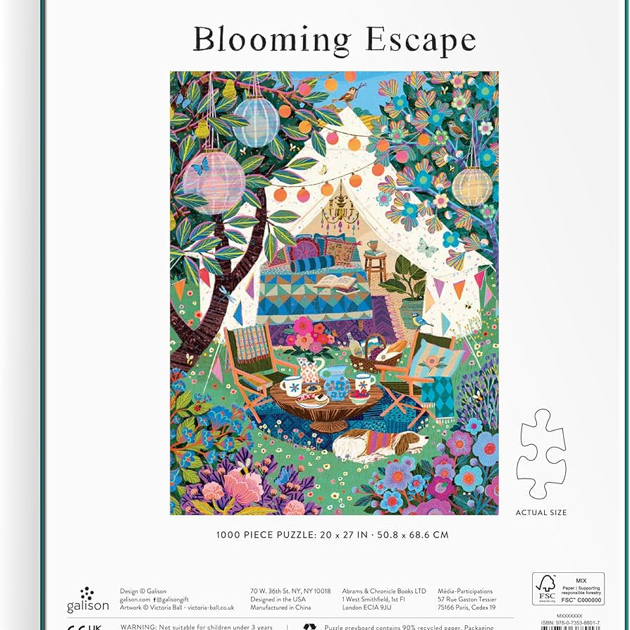 Blooming Escape 1000 Piece Jigsaw Puzzle - Ball. Victoria 20 9780735388017_1