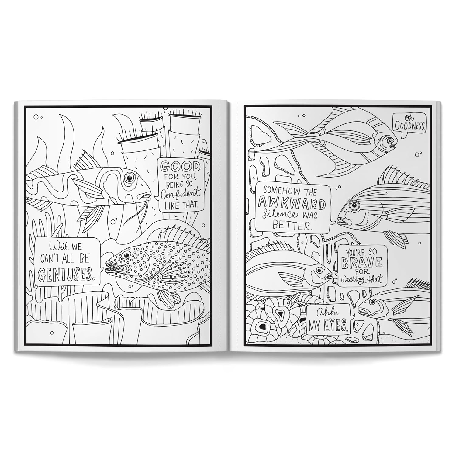 Judgy Fish Coloring Book by Brass Monkey 20 9780735388307_3