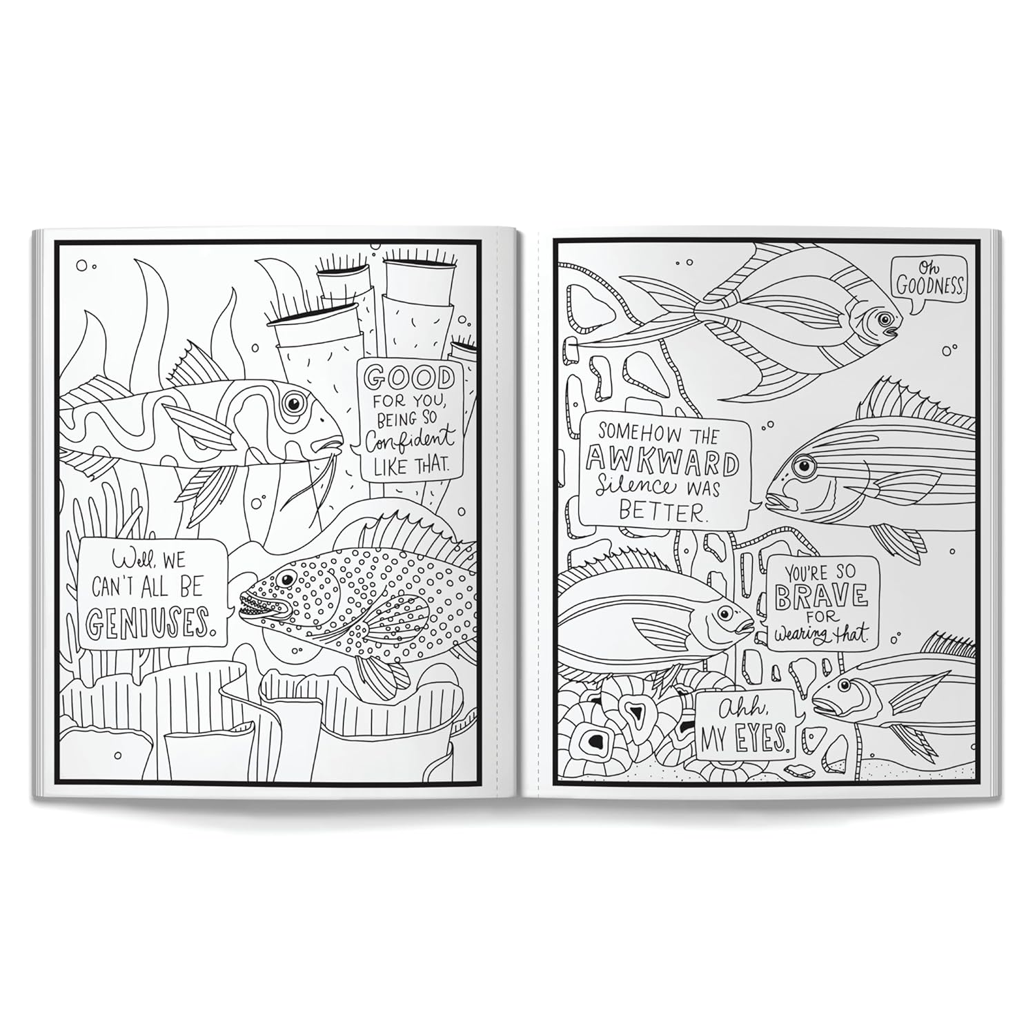 Judgy Fish Coloring Book by Brass Monkey 20 9780735388307_4