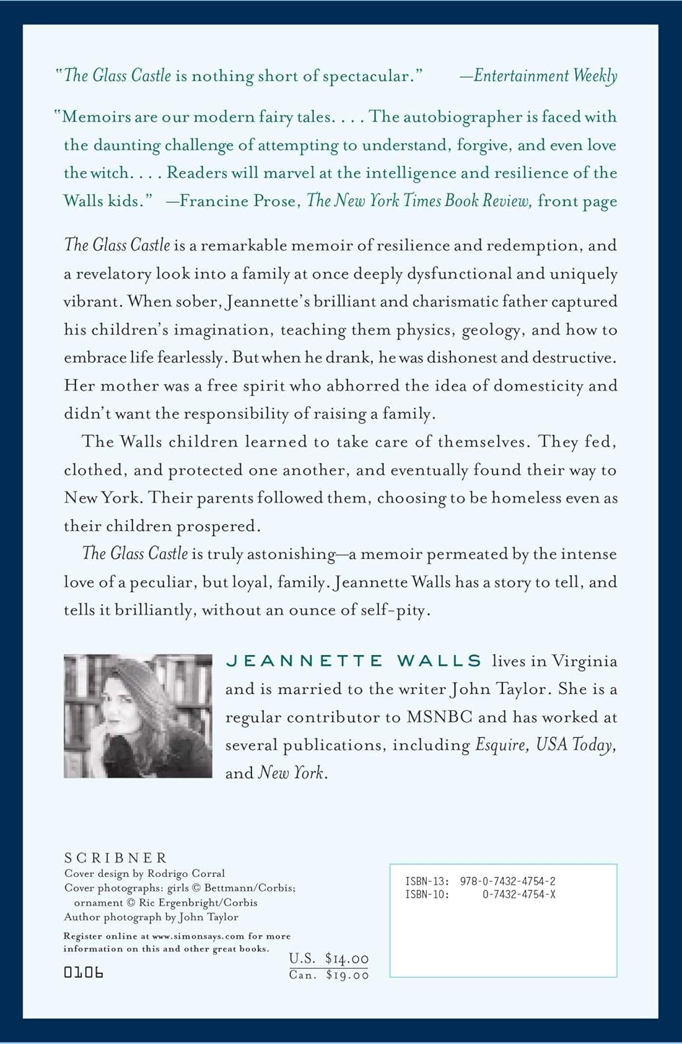 The Glass Castle A Memoir by Walls. Jeannette 9780743247542_1