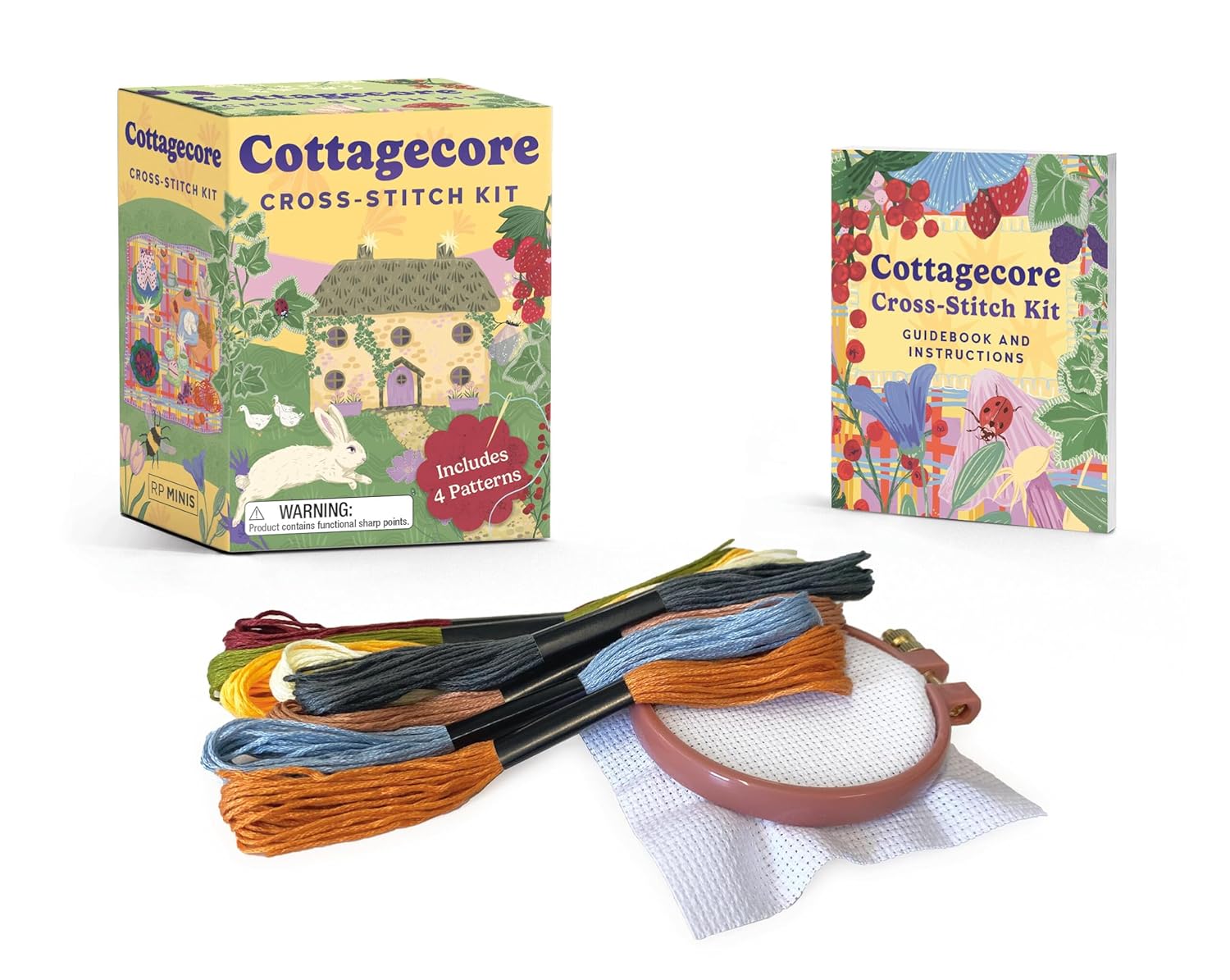 Cottagecore Cross-Stitch Kit by RP Minis 9780762487783