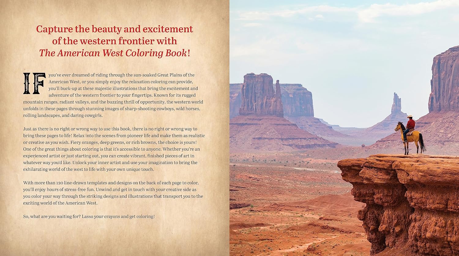 American West Coloring Book: Color Life On The Frontier by Chartwell Books 9780785843207_1