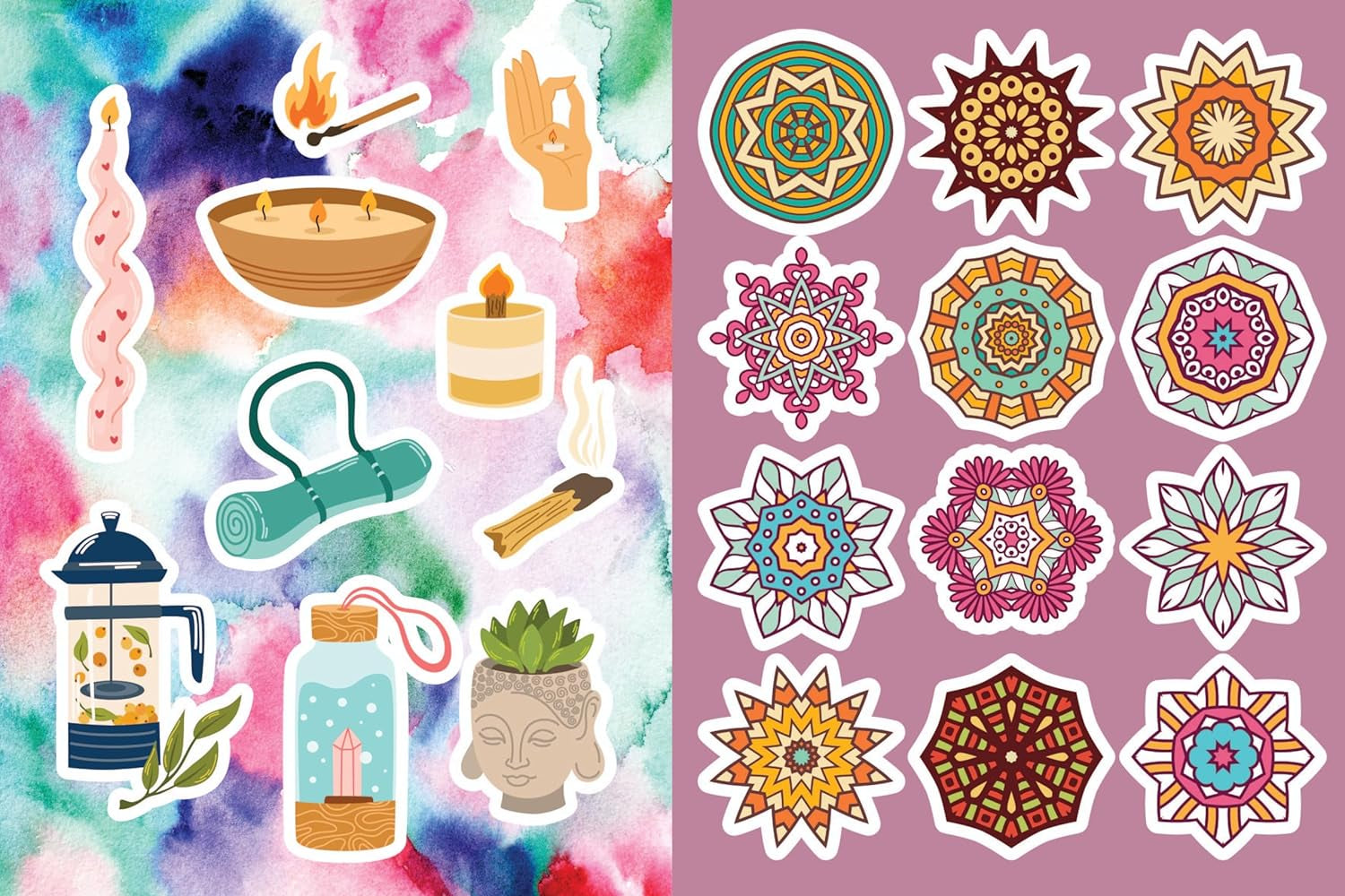 Calming, Meditative, & Mindful Sticker, Color & Activity Book by Chartwell Books 9780785846291_2