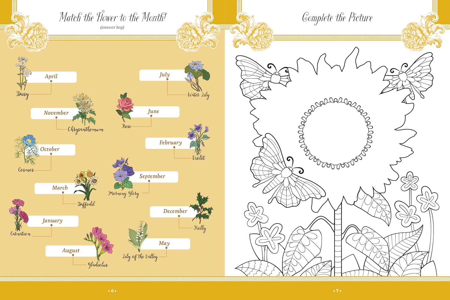 Vintage Blossoms & Blooms Sticker, Color & Activity Book by Chartwell Books 9780785846307_1