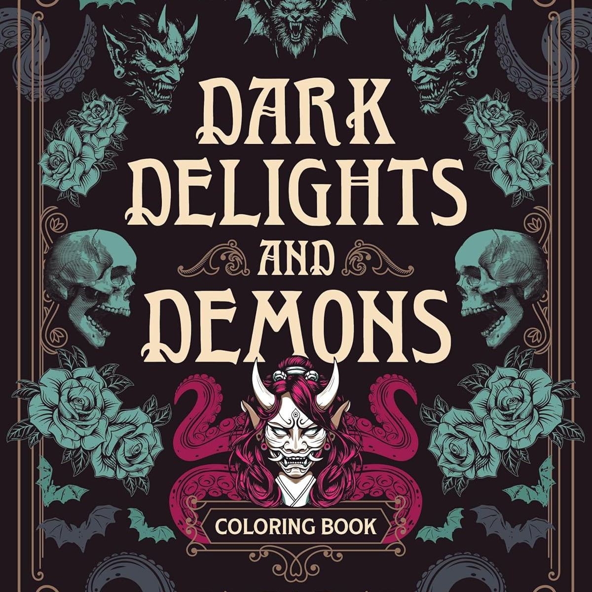 Dark Delights And Demons Coloring Book: 150 by Chartwell Books 20 9780785846338_fd5758fe-0930-4609-b3da-85a450e282de