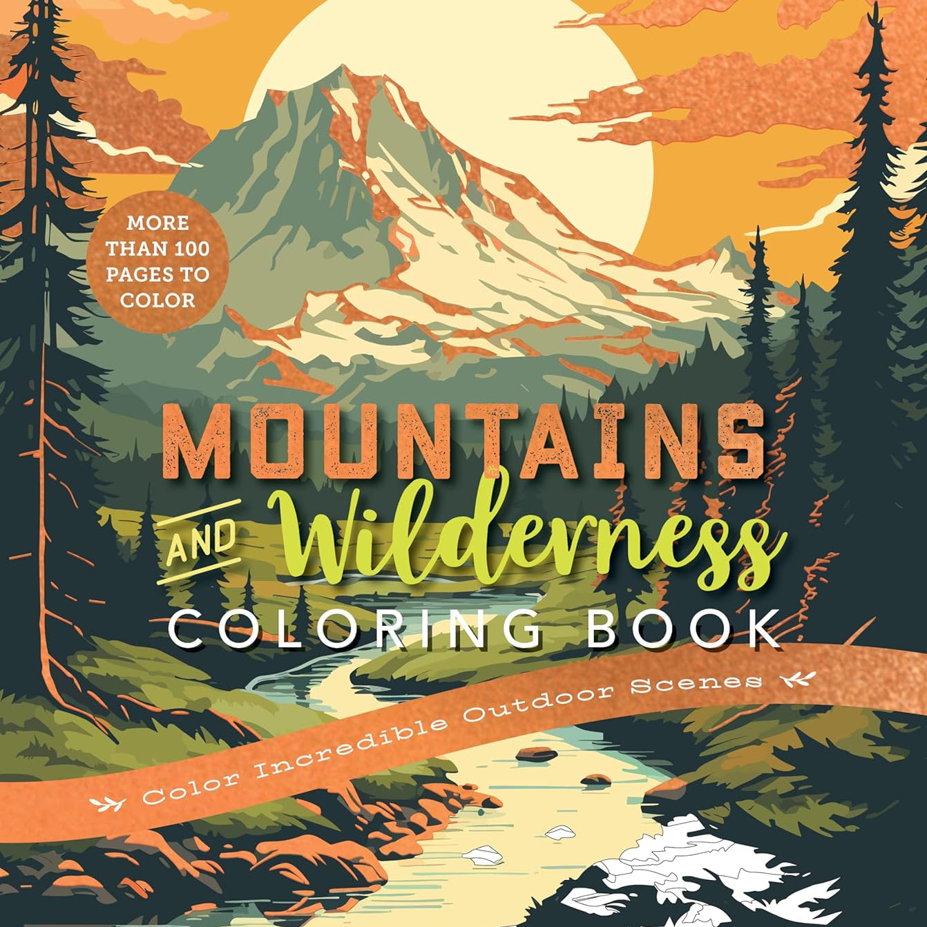 Mountains & Wilderness Coloring Book by Editors Of Chartwell Books 9780785846512