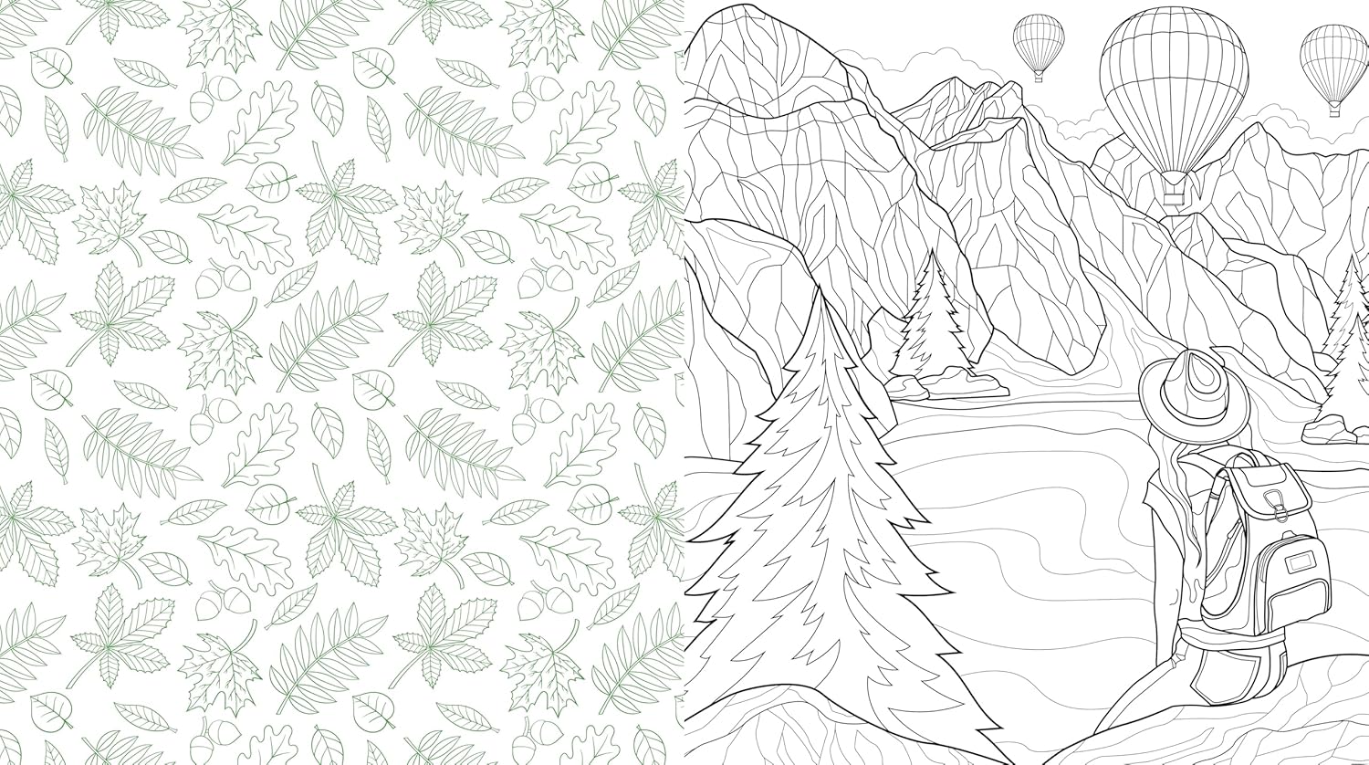 Mountains & Wilderness Coloring Book by Editors Of Chartwell Books 9780785846512_2