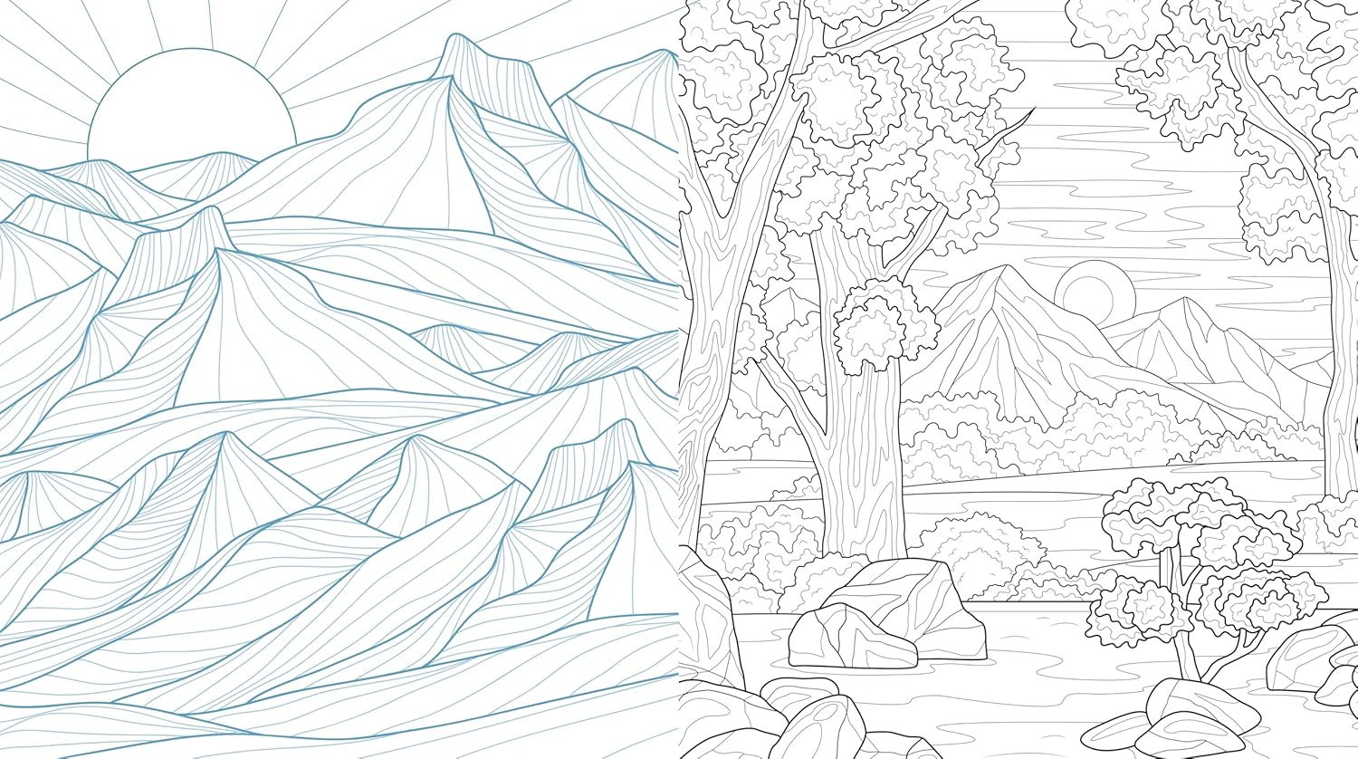 Mountains & Wilderness Coloring Book by Editors Of Chartwell Books 9780785846512_4
