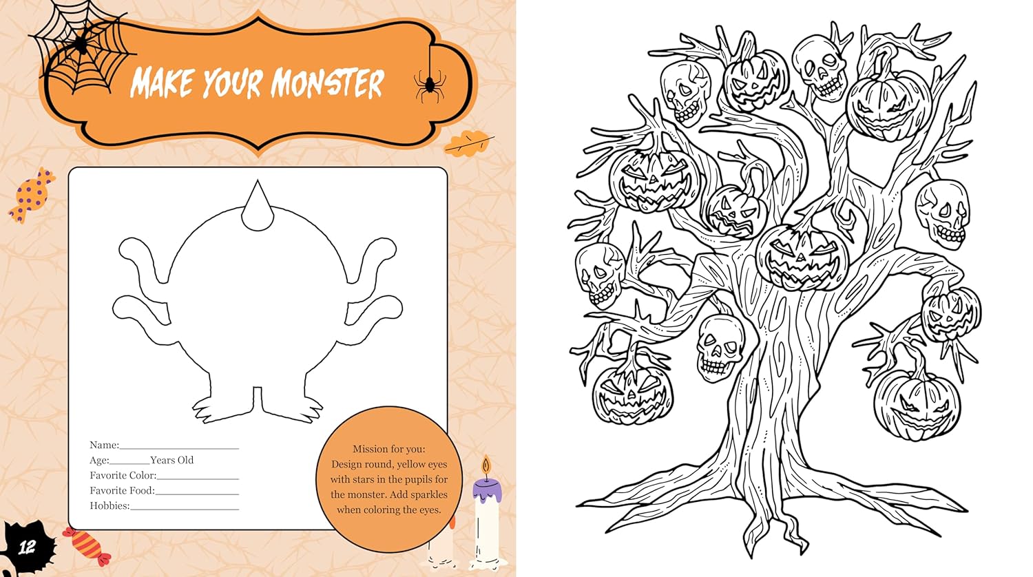 Scary Spooky Creepy Cute Sticker Color & Activity Book by Chartwell Books 9780785846901_3