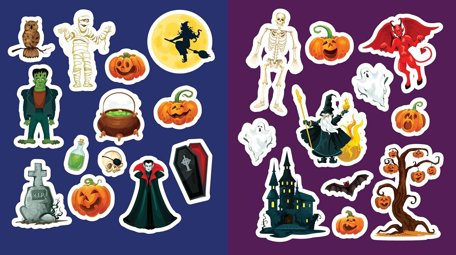 Scary Spooky Creepy Cute Sticker Color & Activity Book by Chartwell Books 9780785846901_5