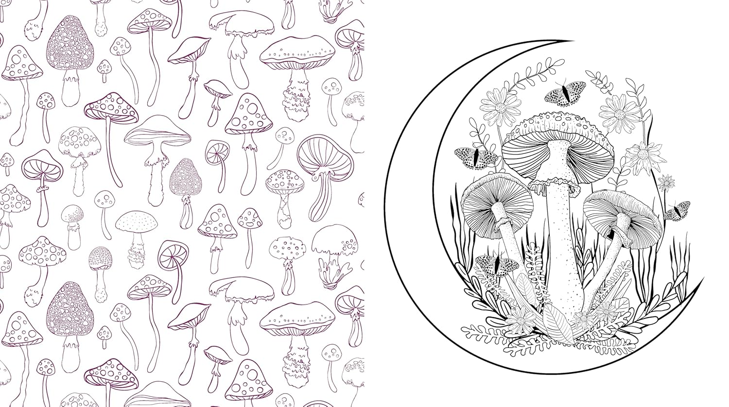Twilight Mushrooms Coloring Book by Chartwell Books 9780785847298_5