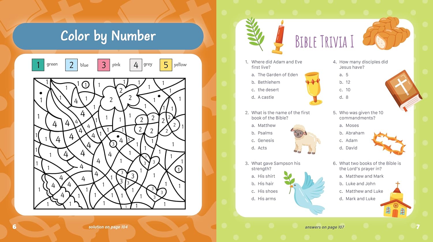 The Bible Sticker, Color, & Activity Book by Chartwell Books 20 9780785847670_3