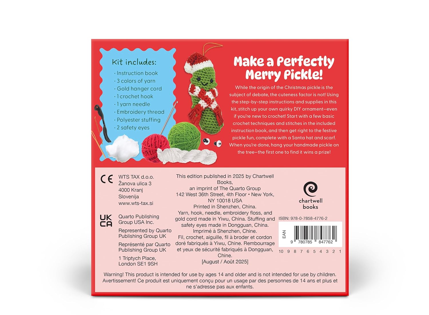 Christmas Pickle Crochet Kit by Editors Of Chartwell Books 9780785847762_1