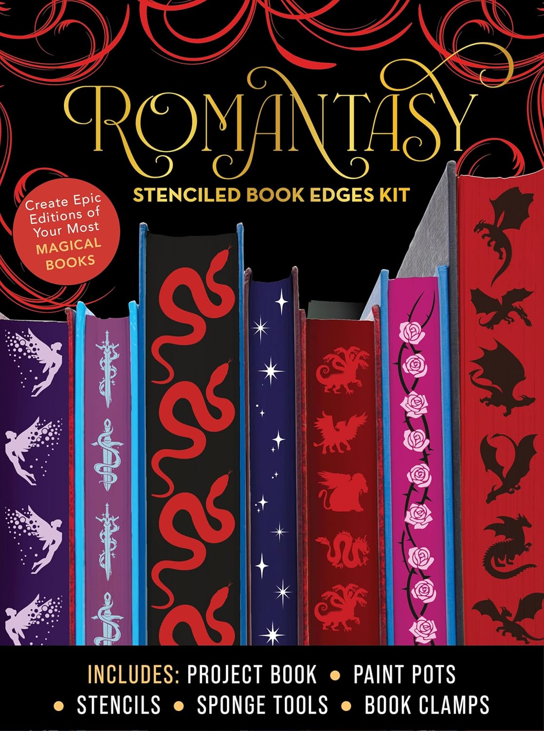 Romantasy Stenciled Book Edges Kit by Editors Of Chartwell Books 9780785847786