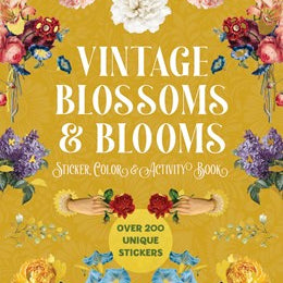 Vintage Blossoms & Blooms Sticker, Color, & Activity Book by Chartwell Books 20 9780785848035