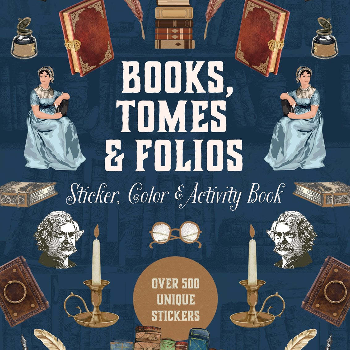 Books, Tomes & Folios Sticker, Color & Activity Book from the Editors of Chartwell Books 20 9780785848639