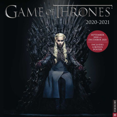 GAME OF THRONES 2020-2021 16-MONTH WALL CALENDAR 9780789338587