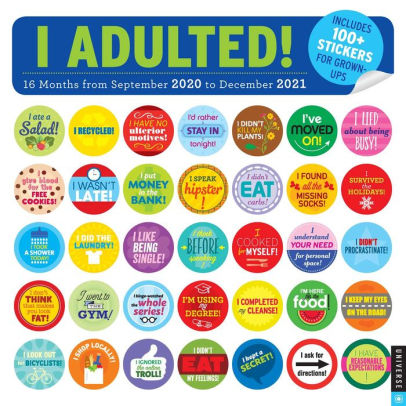 I ADULTED! 2020-2021 16-MONTH WALL CALENDAR 9780789338624
