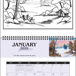 Bob Ross 2025 Coloring Wall Calendar 9780789344724