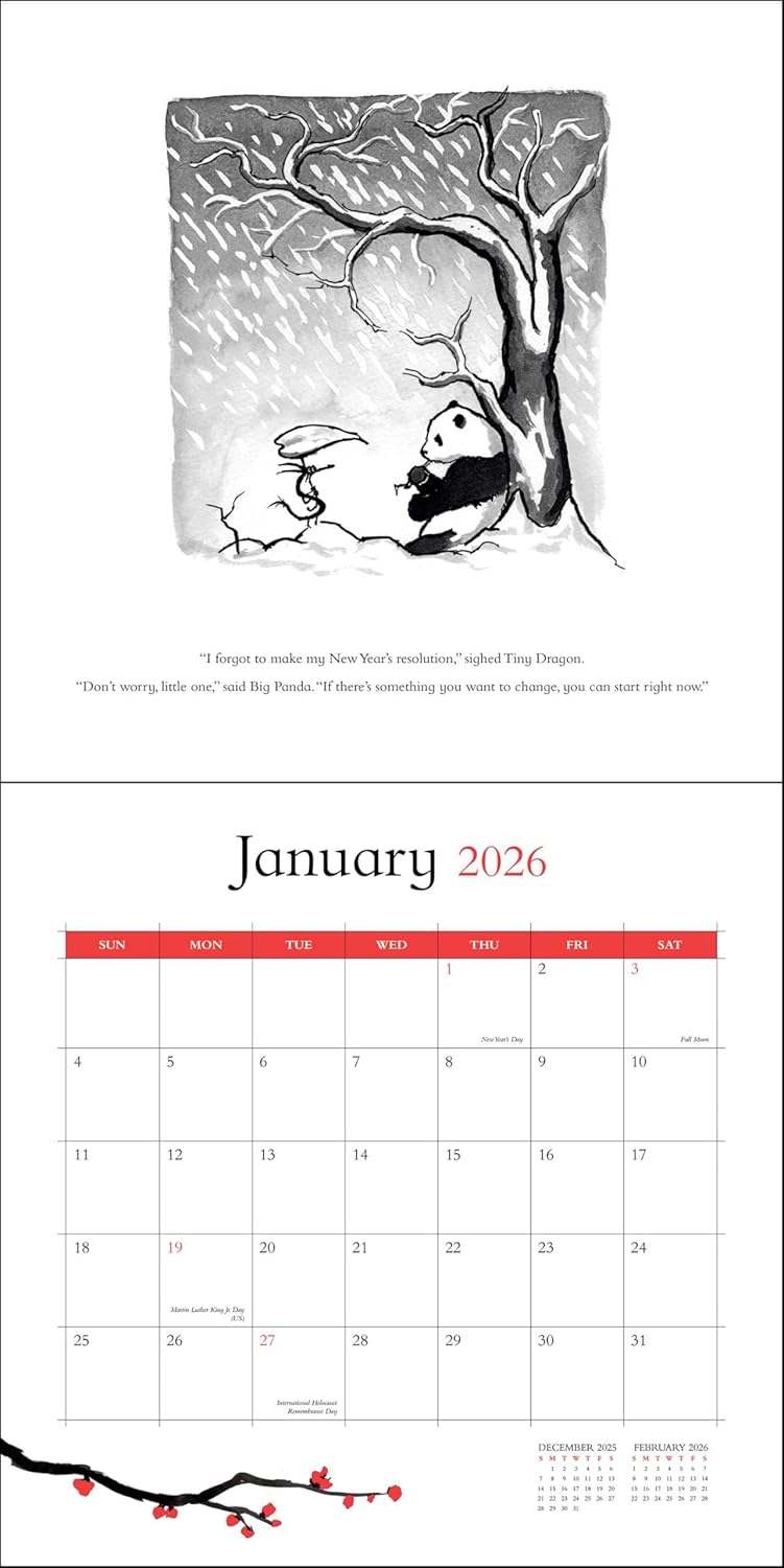 Big Panda And Tiny Dragon 2026 Wall Calendar 9780789348272_2
